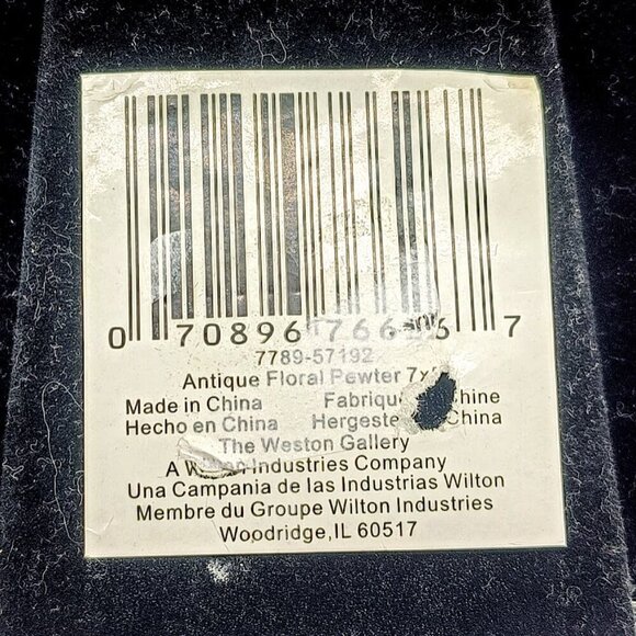 Vintage Weston Gallery Antique Floral Pewter Picture Frame - Picture 8 of 8